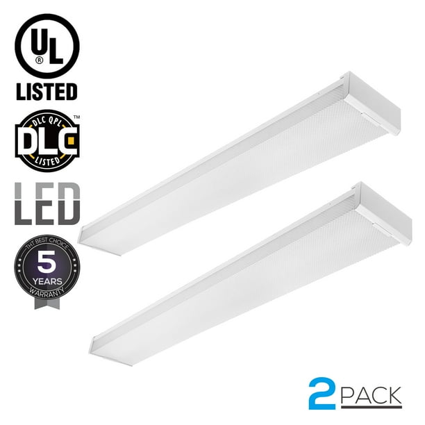 LEONLITE 2 Pack LED Shop Lights, 4ft LED Ceiling Fixtures, 42W LED Flush Mount Ceiling Lights