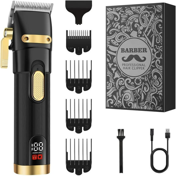 Professional Cordless Hair Clippers for Men, Rechargeable Electric Hair Trimmer for Hair Cutting, Barber Clippers Trimmers, Gift for Men.