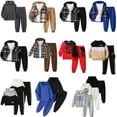 thumbnail image 5 of Fdqin Random 2 Set Boys Outfit Sets Long Sleeve Shirt and Pants Set Sweatsuit for Fall Winter Spring Kids Clothes Blind Box 3-4 Years, 5 of 5