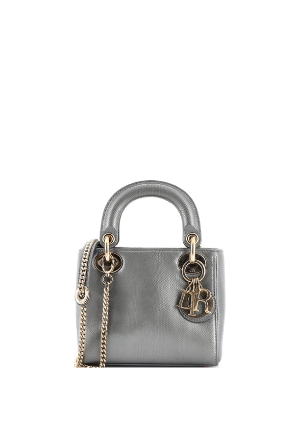 Pre-Owned Lady Dior Bag Lizard Mini By Rebag