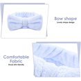 thumbnail image 4 of Diadema de spa, diadema de maquillaje para mujer, forro polar Coral elástico para lavarse la cara, ducha, deportes, belleza y cuidado de la piel (azul), 4 of 5