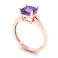 thumbnail image 2 of Clara Pucci 14K Rose Gold Solid Gold Alexandrite Solitaire Anniversary Ring for Women - 1.5 cttw Asscher Cut, 2 of 8
