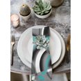 thumbnail image 2 of Turquoise Geometric Cloth Napkins Set of 4 Reusable Dinner Napkins, Grey Classic Abstract Lines Striped Cocktail Napkin Washable Table Napkins for Wedding/Holiday Party/Baby Shower 20"x20", 2 of 7