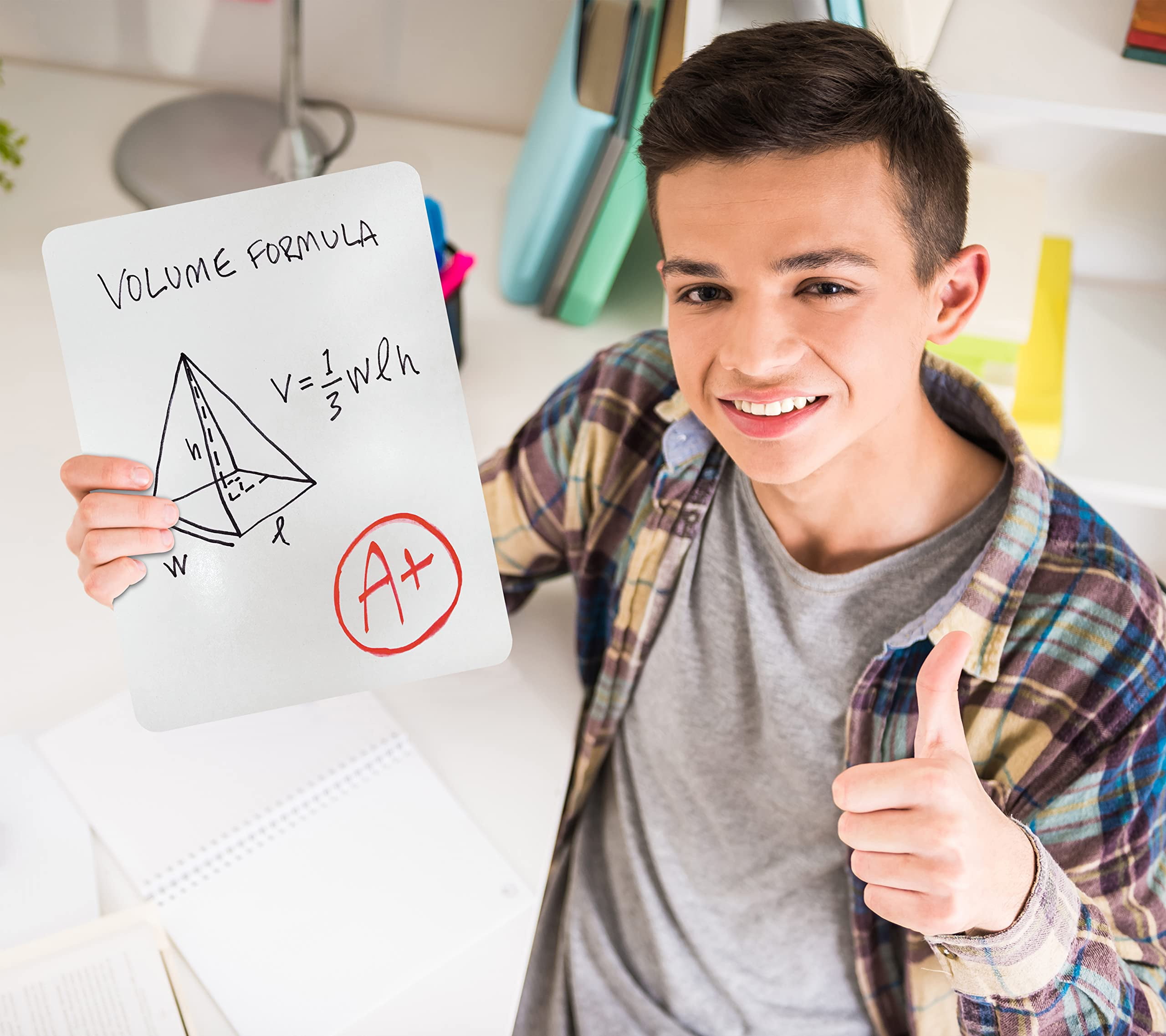 Premium Dry Erase Boards, 9" x 12", Double Sided Lapboards, Small White Board Pack, Classroom Lapboards for Students, by Better Office Products (25 Pack)