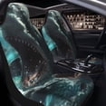 thumbnail image 2 of Uemuo Wave Ocean Animal Shark Pattern Car Seat Covers for Front Seats Waterproof Seat Covers for Cars, Universal Auto Front Seats Protector Fits for Car-2 PCS, 2 of 6