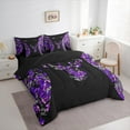thumbnail image 3 of Manfei Jungle Deer Skull 7 Pieces Bedding Comforter Set,Purple Black Full Bedding Set,Hunting Camo Fitted Sheet Flat Sheet For Kids,Super Cozy Room Decor Reversible, 3 of 8
