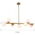 thumbnail image 3 of Warehouse of Tiffany D2206/7 Nethi 8.66 in. 6-Light Indoor Chrome Finish Chandelier with Light Kit, 3 of 3