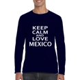thumbnail image 1 of Mexico T-Shirt Keep Calm And Love Mexico  Artix Softsyle Long Sleeve Men's T-Shirt Tee, 1 of 4