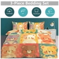 thumbnail image 5 of 3 Pcs Soft Bedding Set, Includes 1 Duvet Cover with Zipper And 2 Pillow,Shams Cartoon Cute Bear Full(79"×90"), 5 of 8