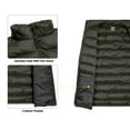 thumbnail image 5 of Little Donkey Andy Men's Lightweight Warm Puffer Vest Thermal Golf Sleeveless Jacket for Outdoor Hiking Travel Casual Ivy Green 2XL, 5 of 7