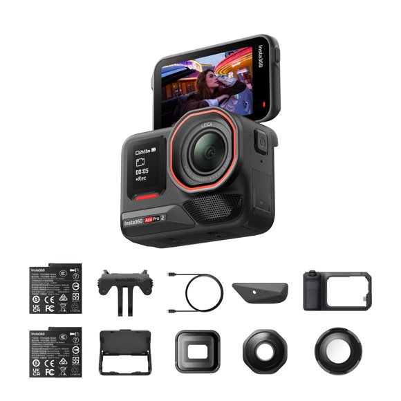 Insta360 Ace Pro 2 Ultimate Videography Bundle - Cámara De Acción Resistente Al Agua 8K Diseñada Conjuntamente Con El Kit Leica Xplorer Grip Pro Para Fotografía Callejera Lente Cinematográfica Lente D
