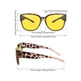 thumbnail image 6 of TINHAO Night Vision Driving Glasses Fit Over Eyeglasses for Men Women, Square Polarized Nighttime Glasses Yellow Lens, 6 of 8