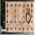 thumbnail image 4 of Ambesonne Medieval Shower Curtain, Rusty Spanish Entrance, 69"Wx84"L, Pale Brown, 4 of 5