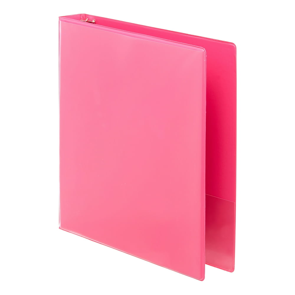 Pen and Gear 1 inch Durable Binder, Pink