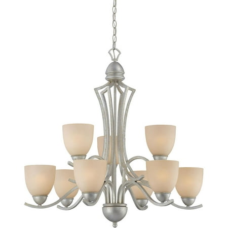 

Chandeliers 9 Light Fixtures With Moonlight Silver Finish Metal Material E26 31 900 Watts