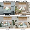 thumbnail image 3 of Brown Wood Grain Swag Valances for Windows, Kitchen Window Curtains Over Sink, Country Retro Wooden Plank Farmhouse Window Treatment Curtains for Living Room/Bedroom Curtains 2 Panel Sets 36"x45", 3 of 8