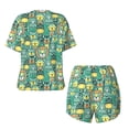 thumbnail image 5 of Picia Animals with Leaf Pajamas Sets for Women Soft Short-Sleeved Pjs with Lounge Shorts Two Piece Sleepwear-4X-Large, 5 of 9