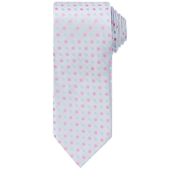 Corbatas de puntos INSPIRE CHIC para hombres, corbata de seda autoajustable de 3.1" de ancho para bodas, clásica en gris claro, talla única