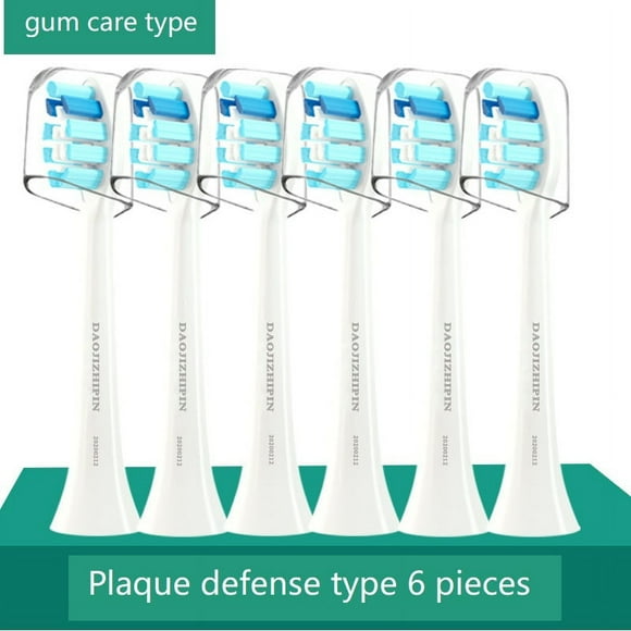 KOMI adaptates Philips electric toothbrush head replacement brush head Hx6730/3226/3216/3260, dental plaque defense type 6 pieces, gum care type, five styles