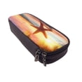 thumbnail image 6 of Lsque Starfish Sunset Sea Beach Printed Big Capacity PU Leather Pencil Case Large Pencil Pouch Stationery Pen Bag Pencil Holder for Teen, 6 of 6