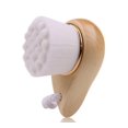 thumbnail image 1 of Cepillo de limpieza facial con mango de madera de bambú. Cepillo Facial de Fibra Extrasuave. Blanco., 1 of 2