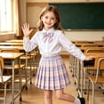 thumbnail image 2 of RTKFRFLM Girls Back to School Pleated Skirt Academy Style High Waisted Uniform Tennis Skater Short Skirt 3-8 Years, 2 of 4