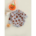 thumbnail image 2 of Newborn Baby Girl Boy Clothes Pumpkin Romper Sweatshirt Onesie Long Sleeve Bubble Jumpsuit Halloween Outfit, 2 of 6