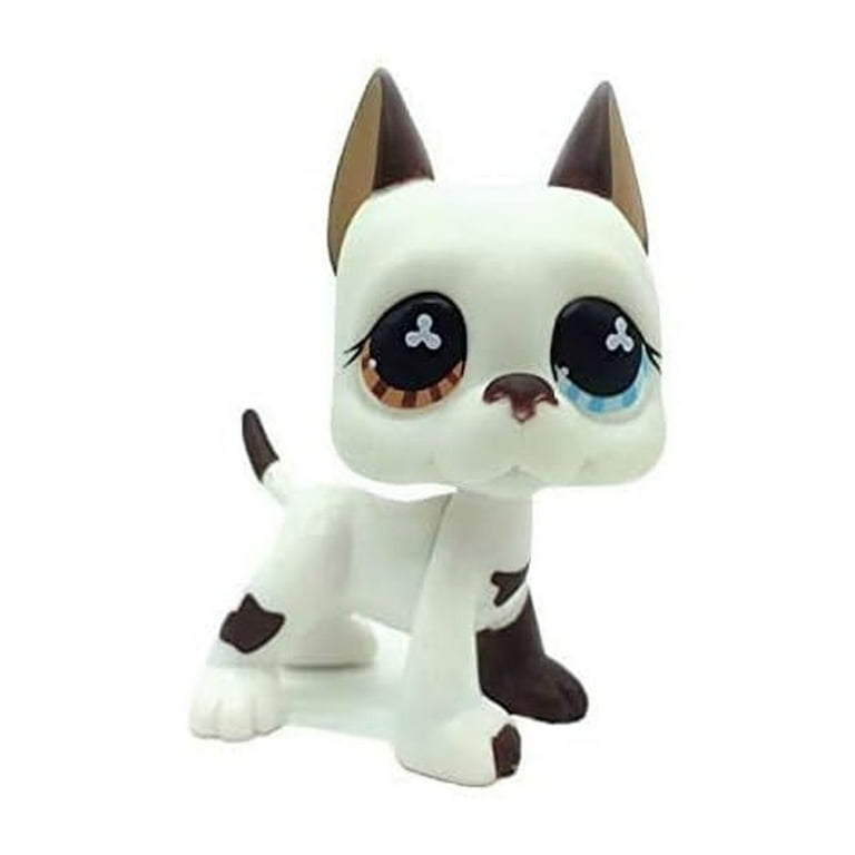 Action Figures Pet Great Dane Dog White LPS 557 Unique Puppy with One Blue Eye One Brown Eye Walmart