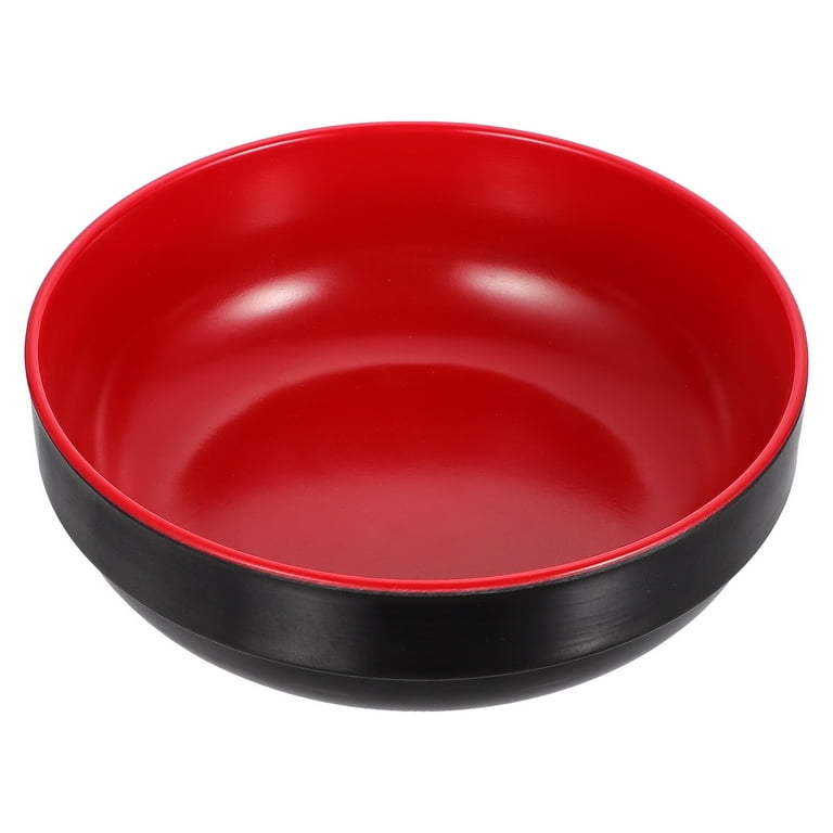 Mairbeon Salad Bowl Eco-Friendly Large Capacity Plastic Snack Serving Salad Bowl for Home, Red