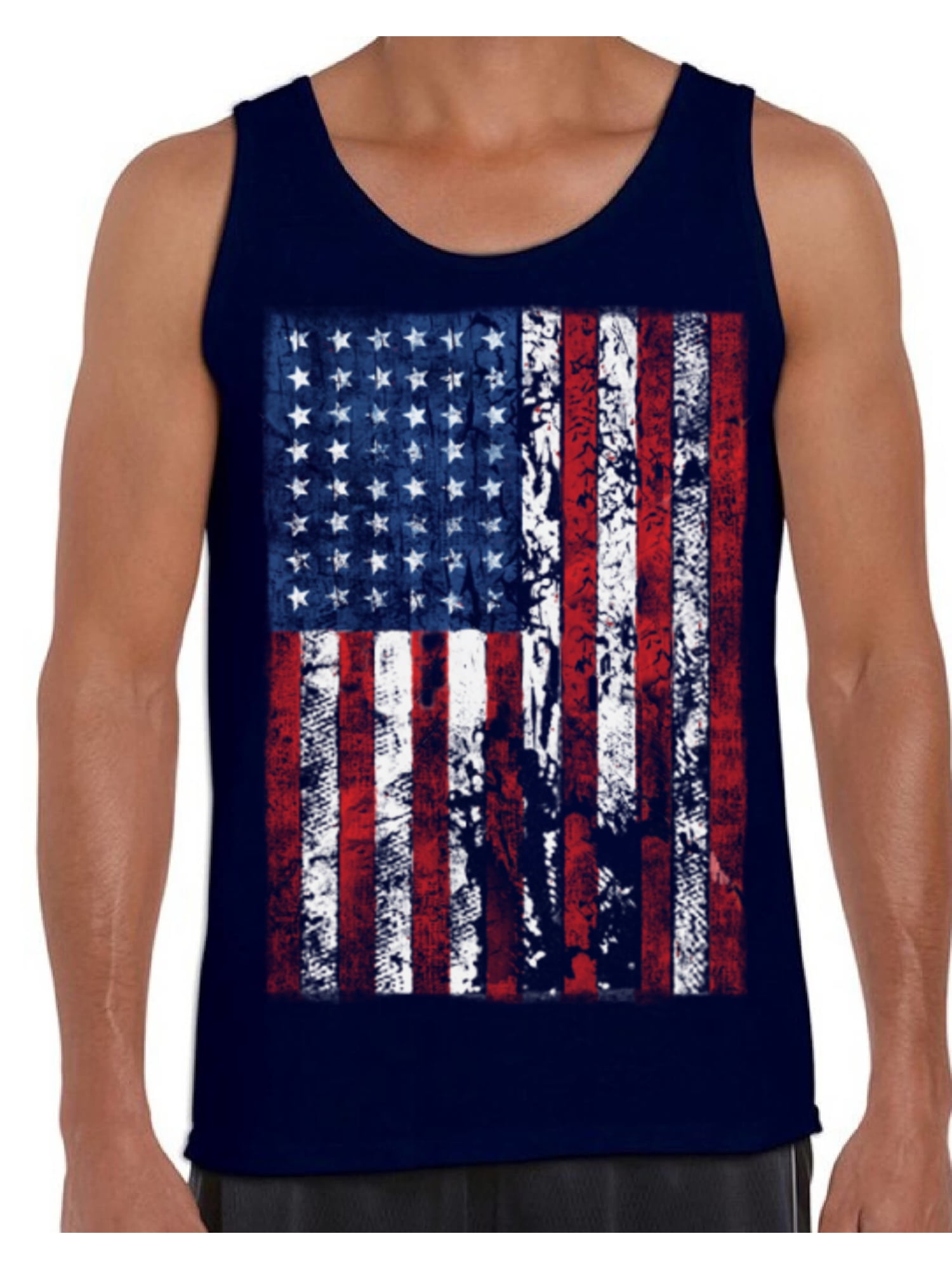Awkward Styles American Flag Distressed Men Tank Top USA Pride 4th of ...