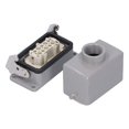 thumbnail image 4 of Heavy Duty Connector,Rectangular Aviation Connector Plug Single Button 10Pin Industrial Supplies for Automation, Machinery,High Temperature Powder Coated, 4 of 7
