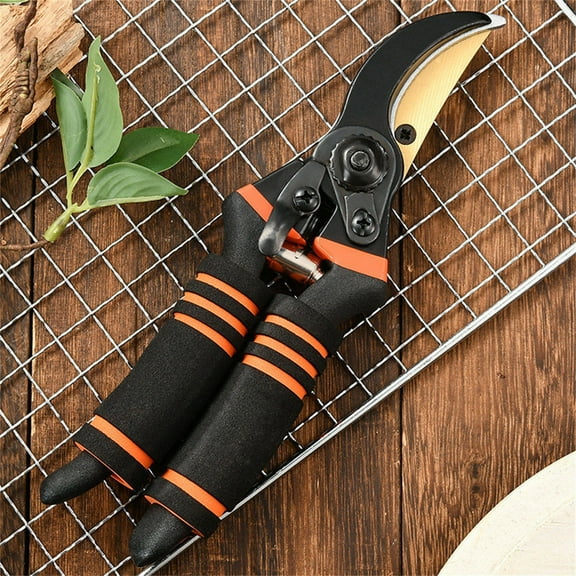 HauiWeiLyai Gardening Pruning Shears, 8.5" Bypass Pruning Shears, Heavy Duty Handheld Pruner Scissors With Safety Lock, and Ergonomic Non-Slip Grips for Gardening