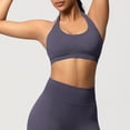 thumbnail image 6 of Felirenzacia Halter Sports Bra for Women Seamless Padded Push Up Sport Bra Athletic Running Workout Bra Yoga Bra,Grayish Purple,2XL, 6 of 9