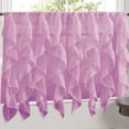 thumbnail image 3 of Sweet Home Collection  Lavender Vertical Ruffled Waterfall Valance and Curtain Tiers valance, 3 of 5