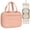 Pink, variant on Mber Travel Toiletry Bag for Women and Men, Hanging Makeup Bag Organizer with Clear Compartments for Toiletries Cosmetic, Weekender Travel Bags, Pink
