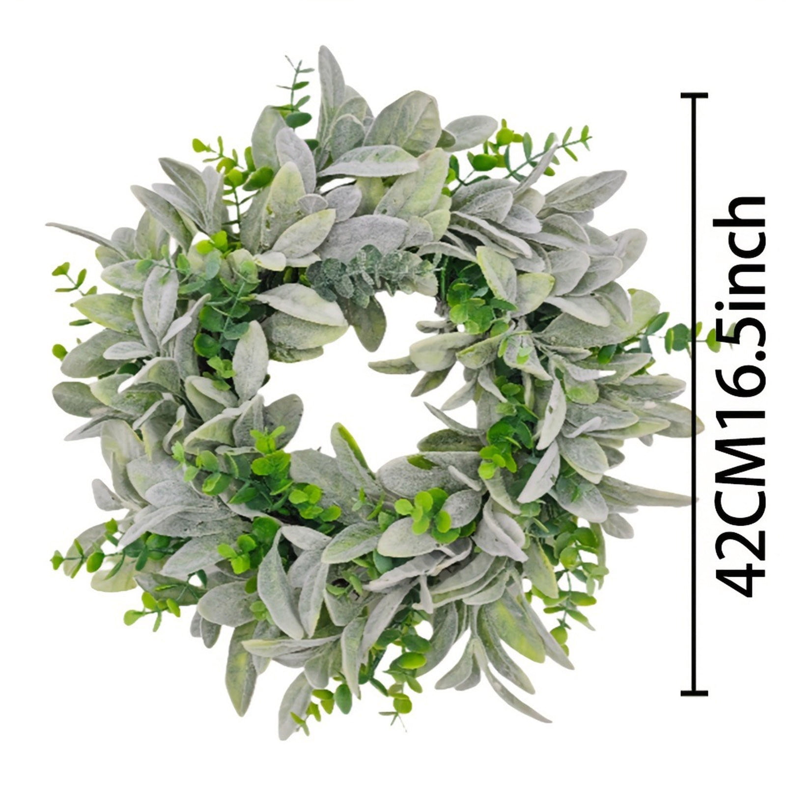 Eucalyptus Wreaths for Front Door 18Inch Spring Eucalyptus Wreath Green Greenery All Seasons Artificial Wreaths for Outdoor Outside Indoor Window Porch Home Farmhouse Hanging Decorations