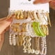 thumbnail image 2 of YOBEST Big Gold Color Pearl Drop Earrings for Women,Acrylic Hoop Earring Set, Female Wedding Jewelry Gifts, New Fashion, 2024, 2 of 4