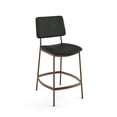 thumbnail image 1 of Amisco Sullivan 26 in. Counter Stool - Black Polyester / Bronze Metal, 1 of 9
