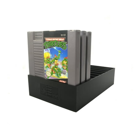 Black NES Game Organizer, Dust Cover, Cartridge Holder, Nintendo Entertainment