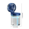 thumbnail image 3 of Gumesh Portable USB Spray Cooling Fan - 3-Speed Mini Misting Fan with Rechargeable Battery, Personal Desktop/Bedroom Humidifier & Air Circulator, 3 of 6