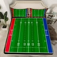 thumbnail image 2 of jejeloiu American Football Queen Sheet Sets,Rugby Pitch Flat Sheet,Boys Sports Queen Fitted Sheet For Children,Microfiber Bedroom Decor,4 Pieces, 2 of 7