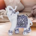 thumbnail image 4 of Household Resin Animal Figurine Simulation Cute Animal Statue Home Decoration OrnamentBlue and White Porcelain M (16221), 4 of 4