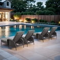 thumbnail image 4 of POCASSY Outdoor Wicker All Weather Chaise Reclining Lounges with Cushions (Set of 4), 4 of 8