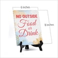 thumbnail image 2 of Signs ByLita No Outside Food Or Drink, Blue Watercolor Table Sign (6 x 8"), 2 of 4