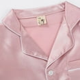thumbnail image 5 of 3-10Y Girls Satin Pajamas Sleep Dress Button Down Silky Sleepwear Nightgown Short Sleeve Nightshirt Dresses, 5 of 6