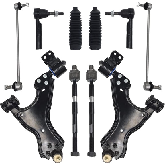 12 PCs Complete Front Suspension Kit Control Arms Ball Joints Tie Rod Ends Compatible With BUICK 2008-2017 CHEVROLET 2009-2017 GMC 2007-2016 SATURN 2007-2010