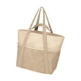 thumbnail image 4 of Bolsa de playa Bag Oxford tela para un solo hombro para trabajo Festival de música de piscina de gimnasio Beige, 4 of 8