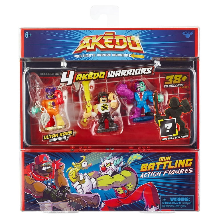 Akedo Ultimate Arcade Warriors - Starter Pack & Warrior Collector Pack  Bundle Pack - Mini Battling Action Figures - Ready, Fight, Split Strike!