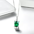 thumbnail image 4 of Juwaliy Turtle Collar Esmeralda Mayo Piedra Natal Encanto 925 Sterling Silver Verde Dije Cristal Joyería Mujeres Hija Esposa Navidad Regalo de Cumpleaños para Madre, 4 of 7