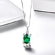 thumbnail image 4 of Juwaliy Turtle Collar Esmeralda Mayo Piedra Natal Encanto 925 Sterling Silver Verde Dije Cristal Joyería Mujeres Hija Esposa Navidad Regalo de Cumpleaños para Madre, 4 of 7